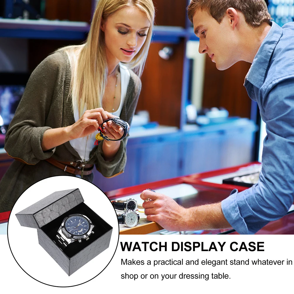 

10 Pcs Jewelry Watch Box Men's Bracelet Holder Organizer Necklace Black Miss Watches for