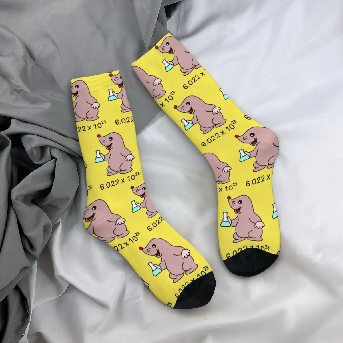 Numero di Avogadro Pun. Cute Mole Chemist Socks Harajuku calze di alta qualità calze lunghe per tutte le stagioni per i regali della donna dell'uomo