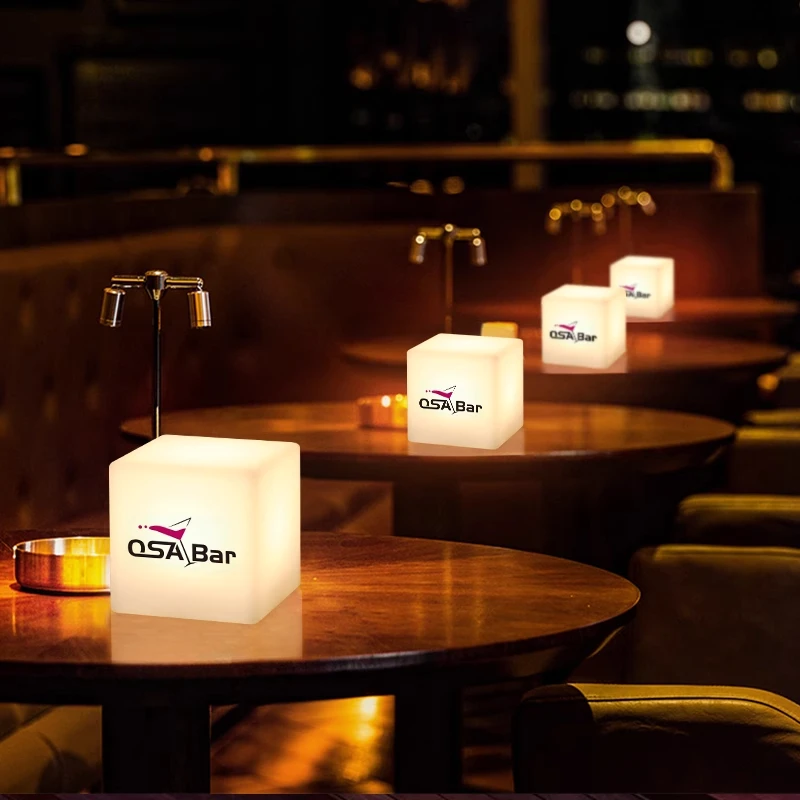 

Modern Desk Lamp LOGO Custom Cube Table Light Restaurant Bar Atmosphere Number Night Light Garden Lights Outdoor Lighting - FYLL