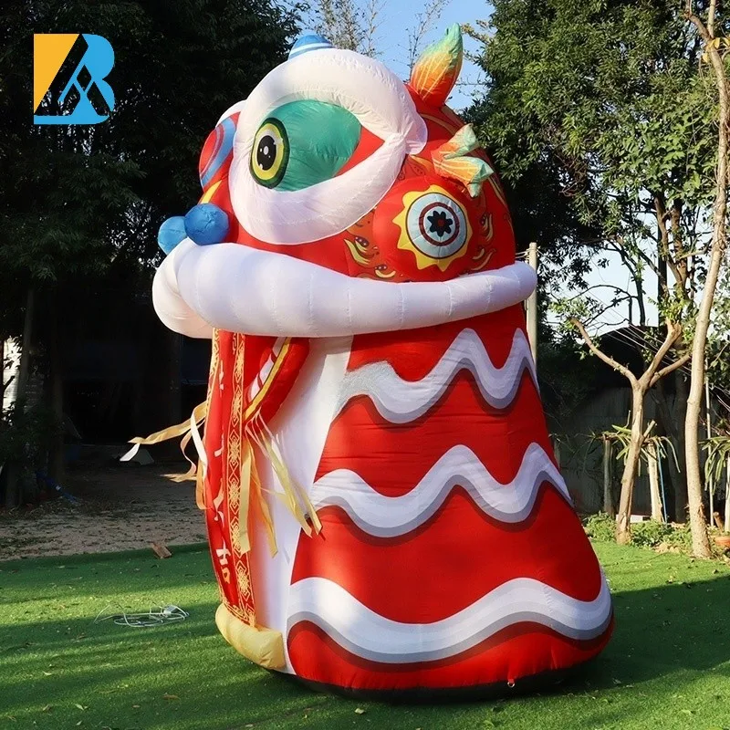 Custom Made Chinese New Year Display Giant Inflatable Lion Dance Model for Luxury Party Decorations Toys