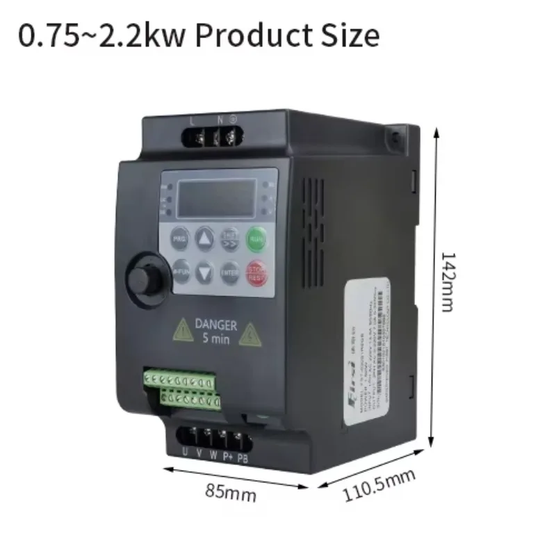 High Performance Industrial Control High Tech 220V 380V Variable Frequency Drive 0.4KW-4KW Frequency Converter Water Pump VFD