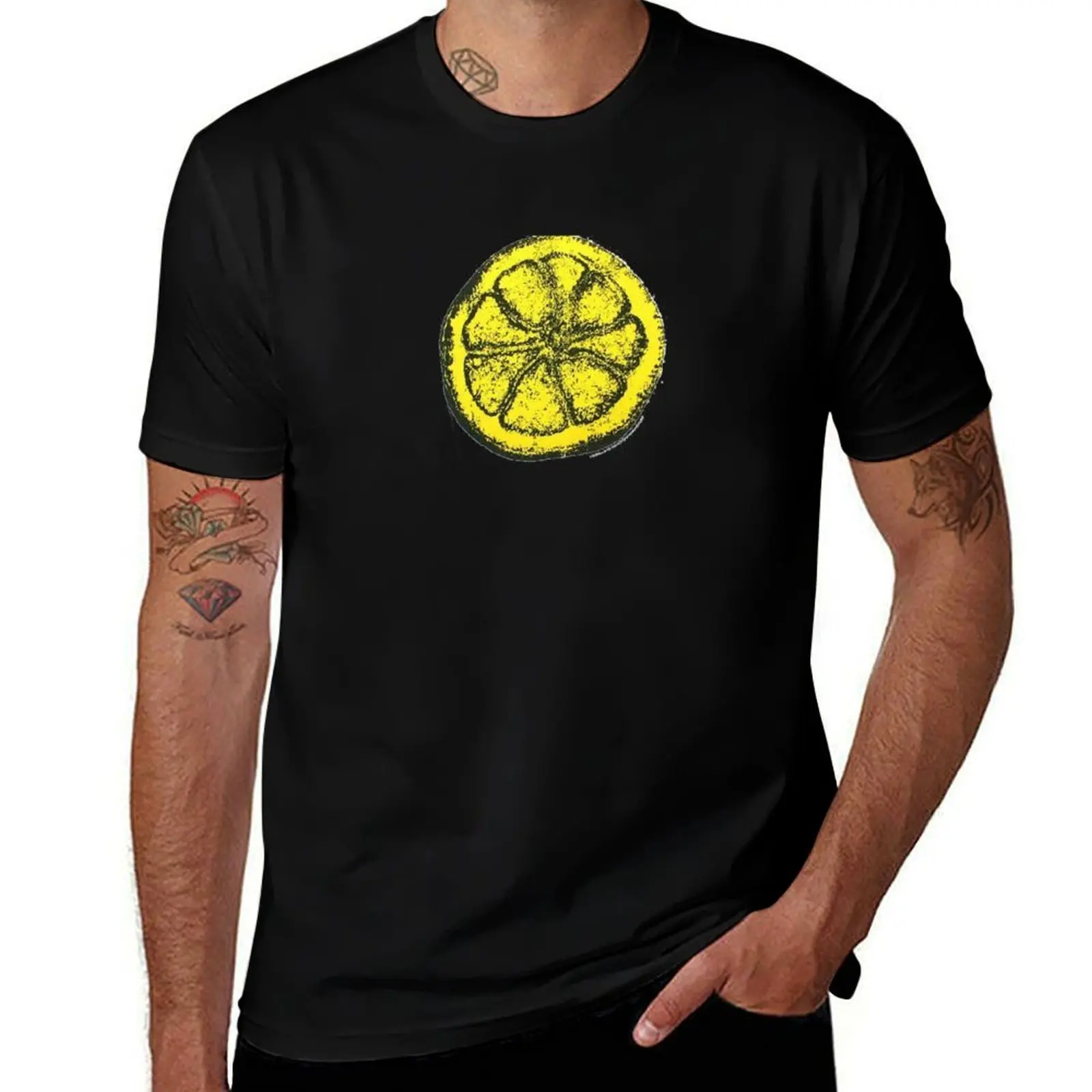 Lemon stones yellow T-Shirt man t shirt designer mens graphic t shirts T-Shirt