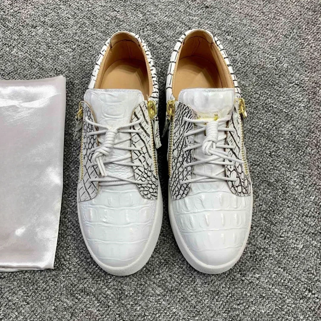 موضة جديدة أحذية رياضية كاجوال للرجال العلامة التجارية مصمم النساء أحذية التنس الفاخرة الجلد الحقيقي GZ المتسكعون أحذية رياضية 35-48 G0352 #2