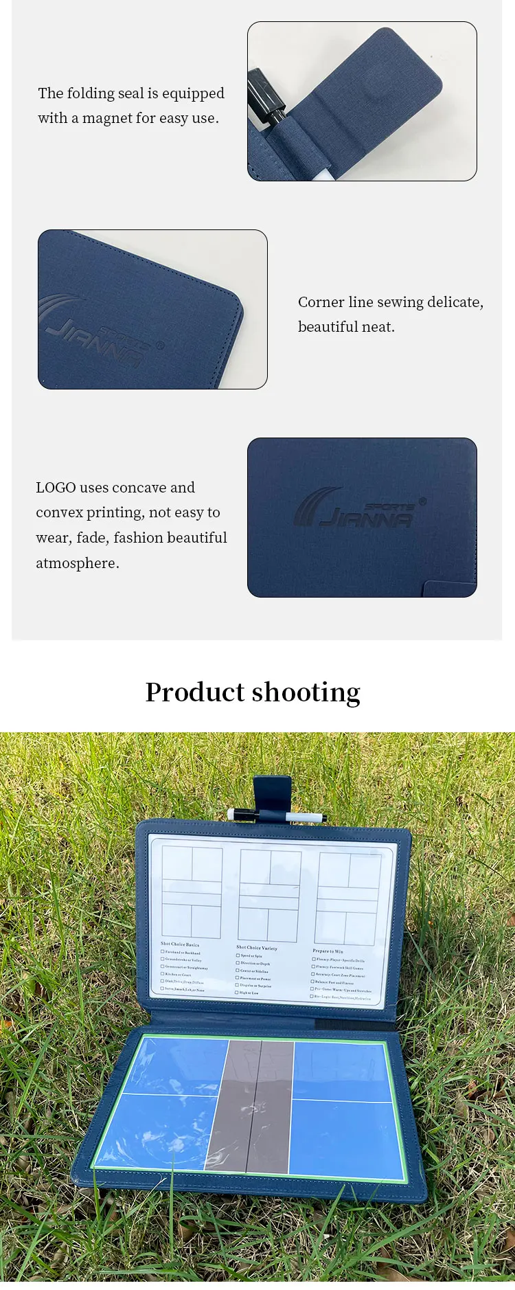 Folding Pickleball Coaching Board Double-Sided Magnetic Writable Erasable Game Training Portable 12.6 X 9.6 in Strategy Board