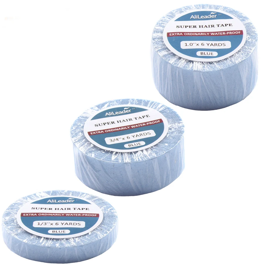 Blue White Super Hair Tape Double-Sided Adhesive Tape For Hair Extension/Lace Wig/Toupee Professional Strong No-Residue Bonding