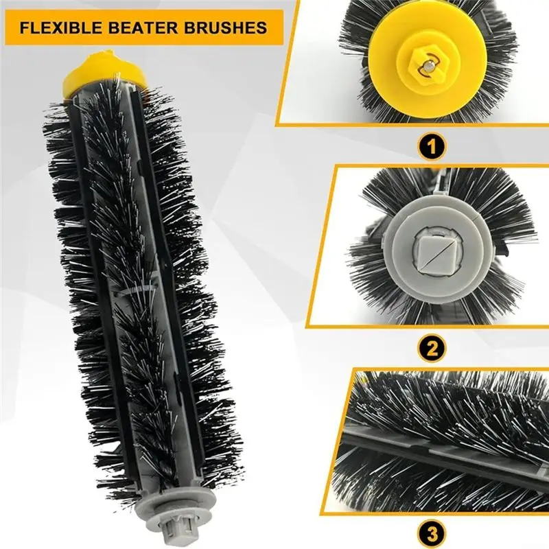 KYCOR-For Irobot Roomba 600 Series 660/670/680/690/6 Vacuum Cleaner Rubber Brush Hepa Filters Accessories