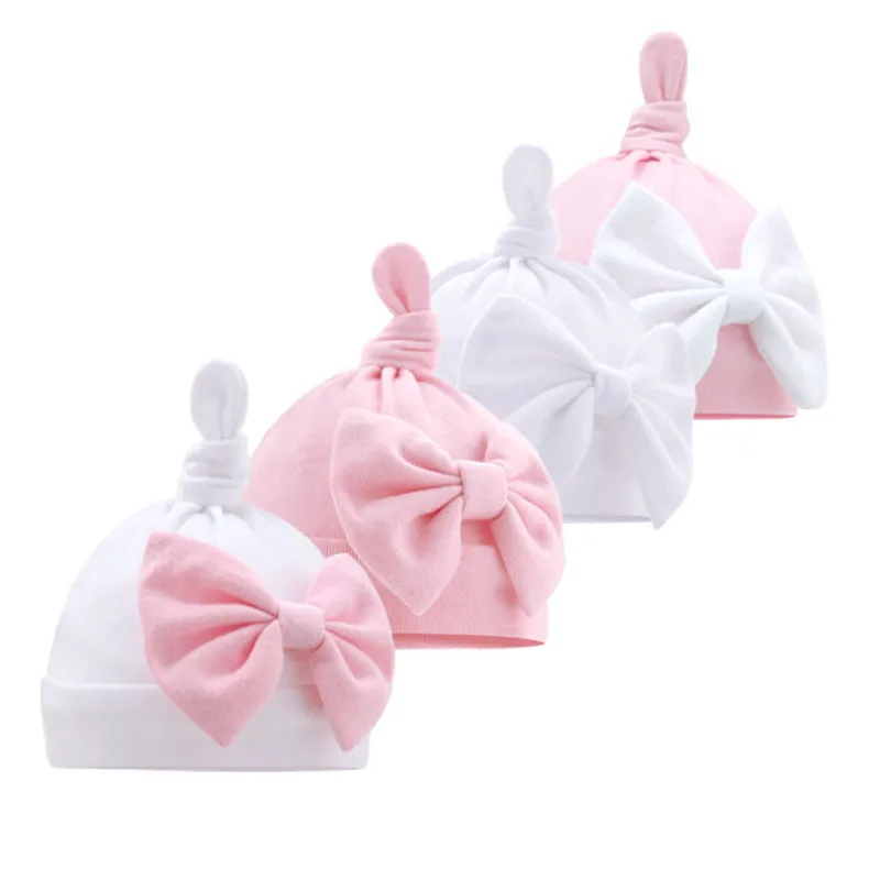 

Baby Hat Girls Bows Turban Hats Infant Photography Props Cotton Kids Beanie Baby Cap Accessories Children Hats Newborns Bonnet