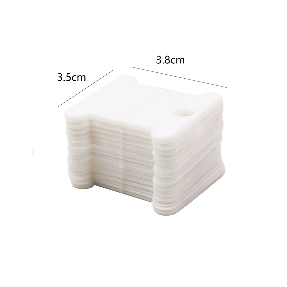 50 Pcs Embroidery Thread Holder Cross Stitch Storage Plastic Sewing Board Card Accessories Winding Plate Sewing Accessories