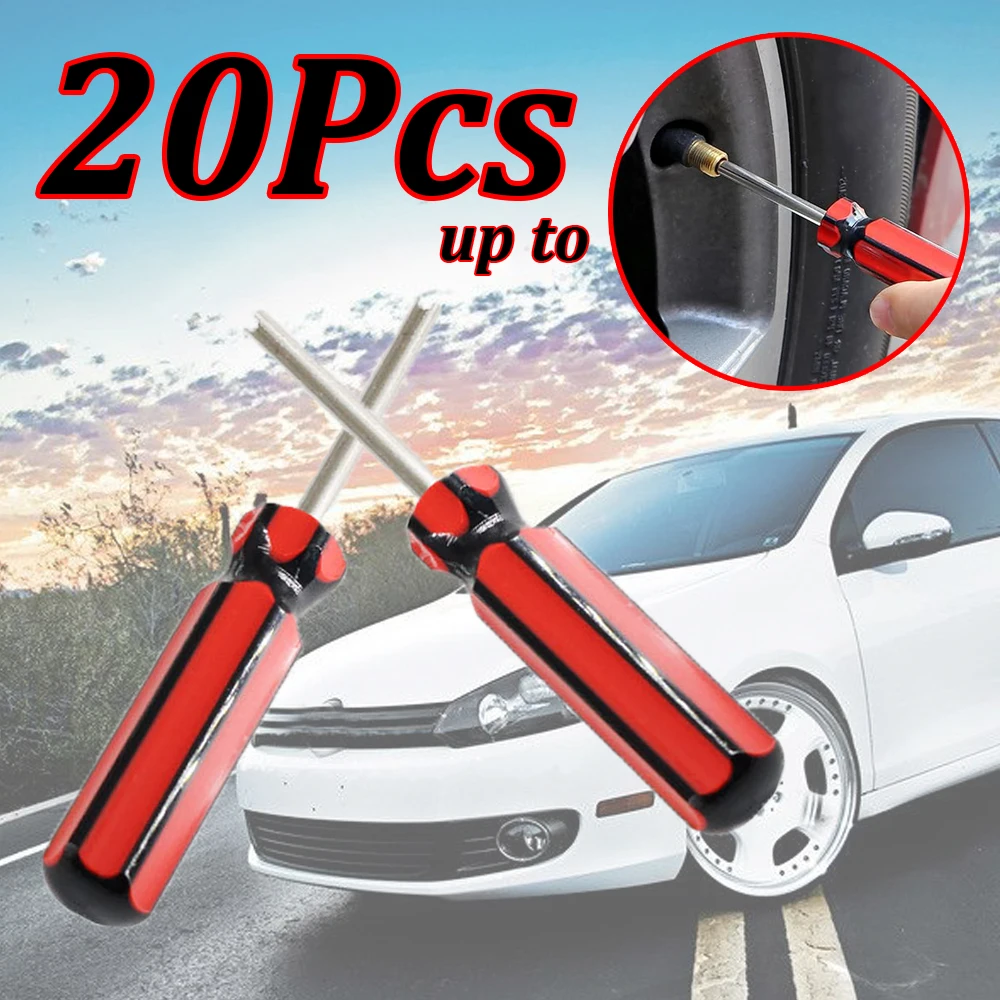 1-20Pcs Car Tire Valve Core Remover Wrench Tool Screwdriver Auto Bike Moto Wheel Valve Core Disassembly Repair Hand Tool