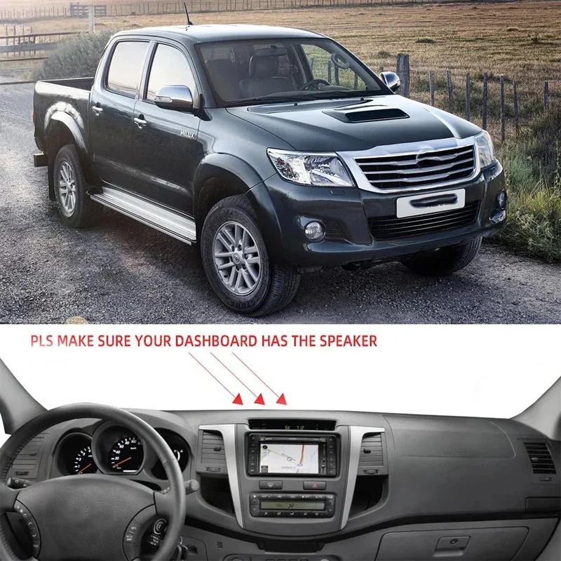 لوحة سيارة حصيرة داش غطاء الوسادة مخصص نونسليب كيب ظلة اكسسوارات لتويوتا هايلكس SW4 فورتشنر AN30 AN50 AN60 2005-2014