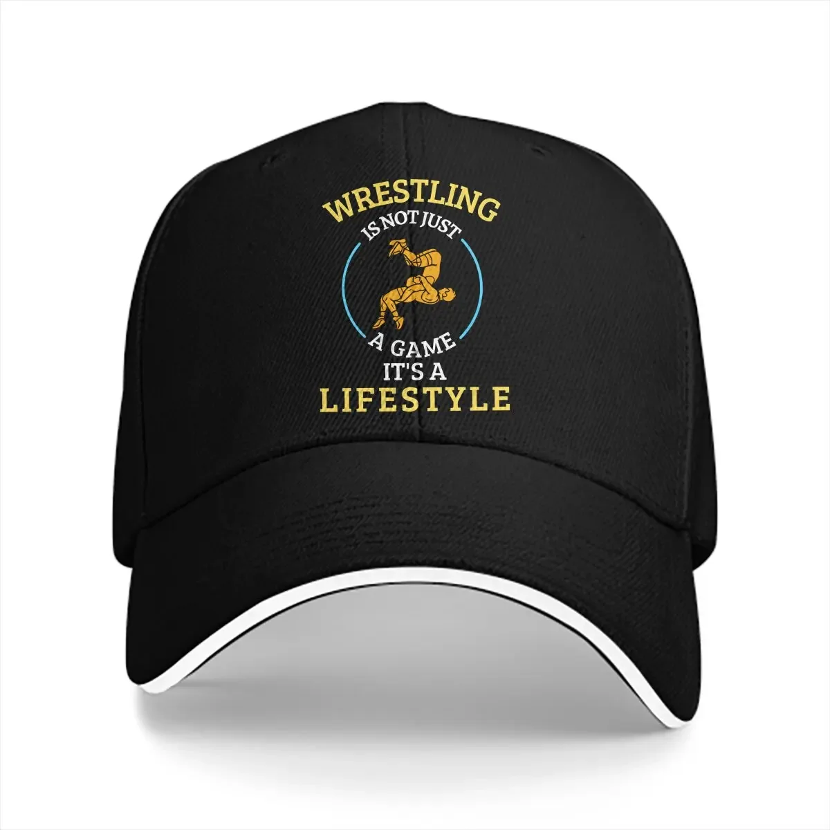 Pure Color Dad Hats Wrestling is Not A Game It's A Lifestyle Men's Hat Sun Visor Baseball Caps Wrestling Peaked Cap