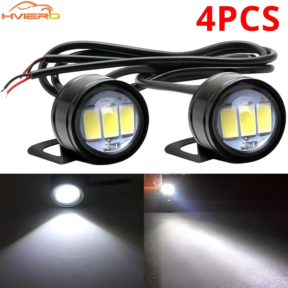 

4 шт., зеркальный светильник Eagle Eye для мотоцикла, DRL, резервные лампы, водостойкий автомобильный светодиодный указатель поворота, задний парковочный тормоз, багажник, дневной свет