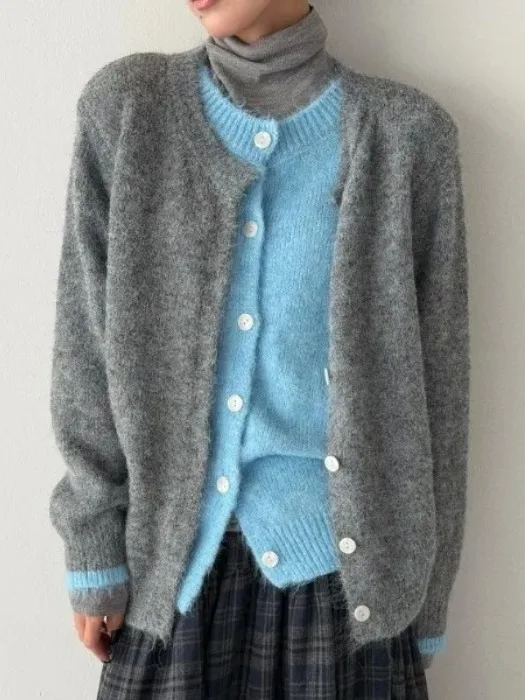 

Ранняя весна, новый ленивый вязаный открытый кардиган, женский корейский цветной свитер Blo, утягивающий модный мягкий универсальный верхний кардиган...