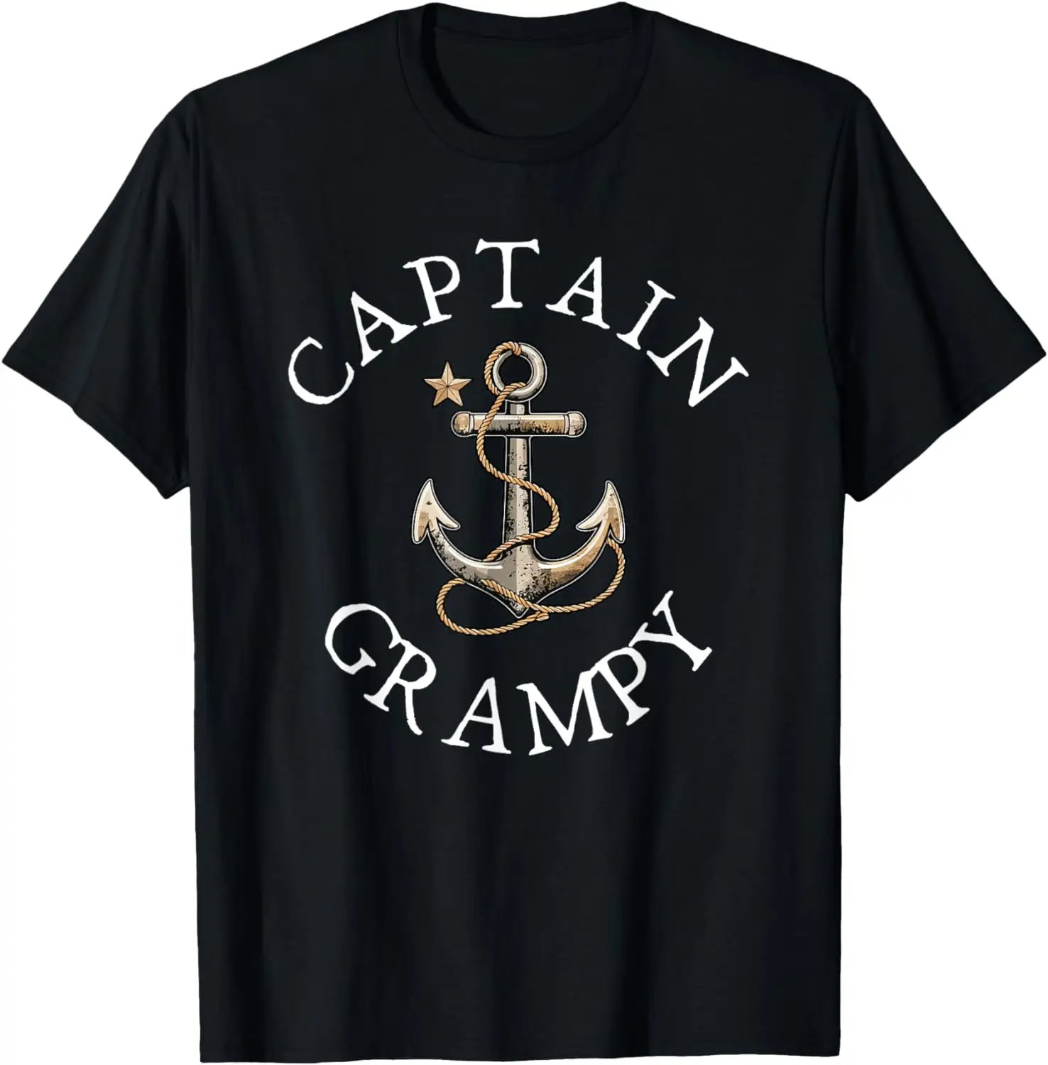 

Captain Grampy Boat Sailing Boating Vintage Anchor Funny T-Shirt