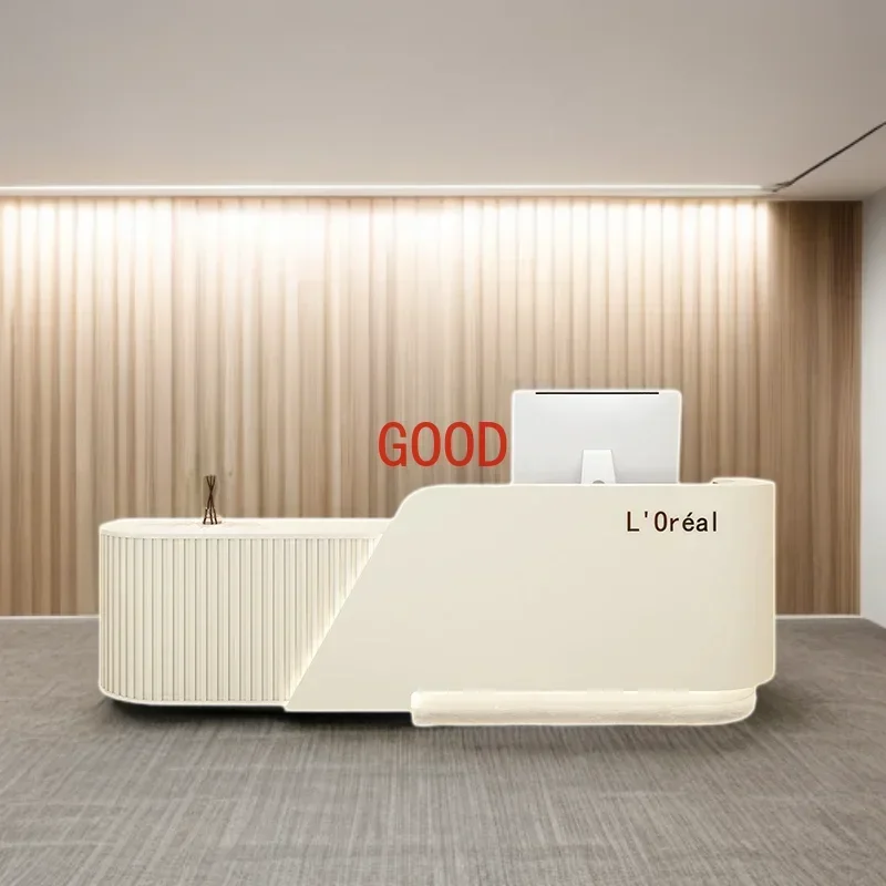 Reseption Desk Modern Luxury Furniture Office Reception Business Counter Long Restaurant Front Table Empfangstheke Center Bank