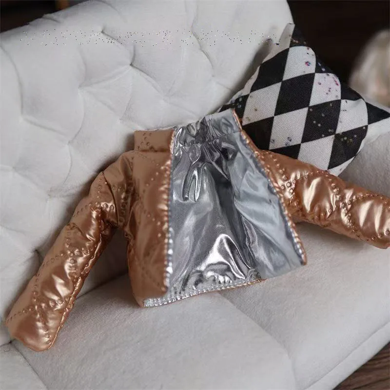 1/6 بليث ملابس دمى الزي الدافئة القطن معطف البدلة معطف الشتاء أسفل السترات دمية الملابس والاكسسوارات