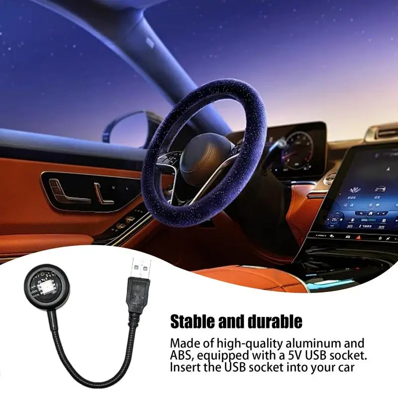 Cabo do telefone móvel Mudando Luzes LED, 7 Cores, USB Rotatable, Luzes LED Strip, Lâmpada Plug, Sunset Light Projector