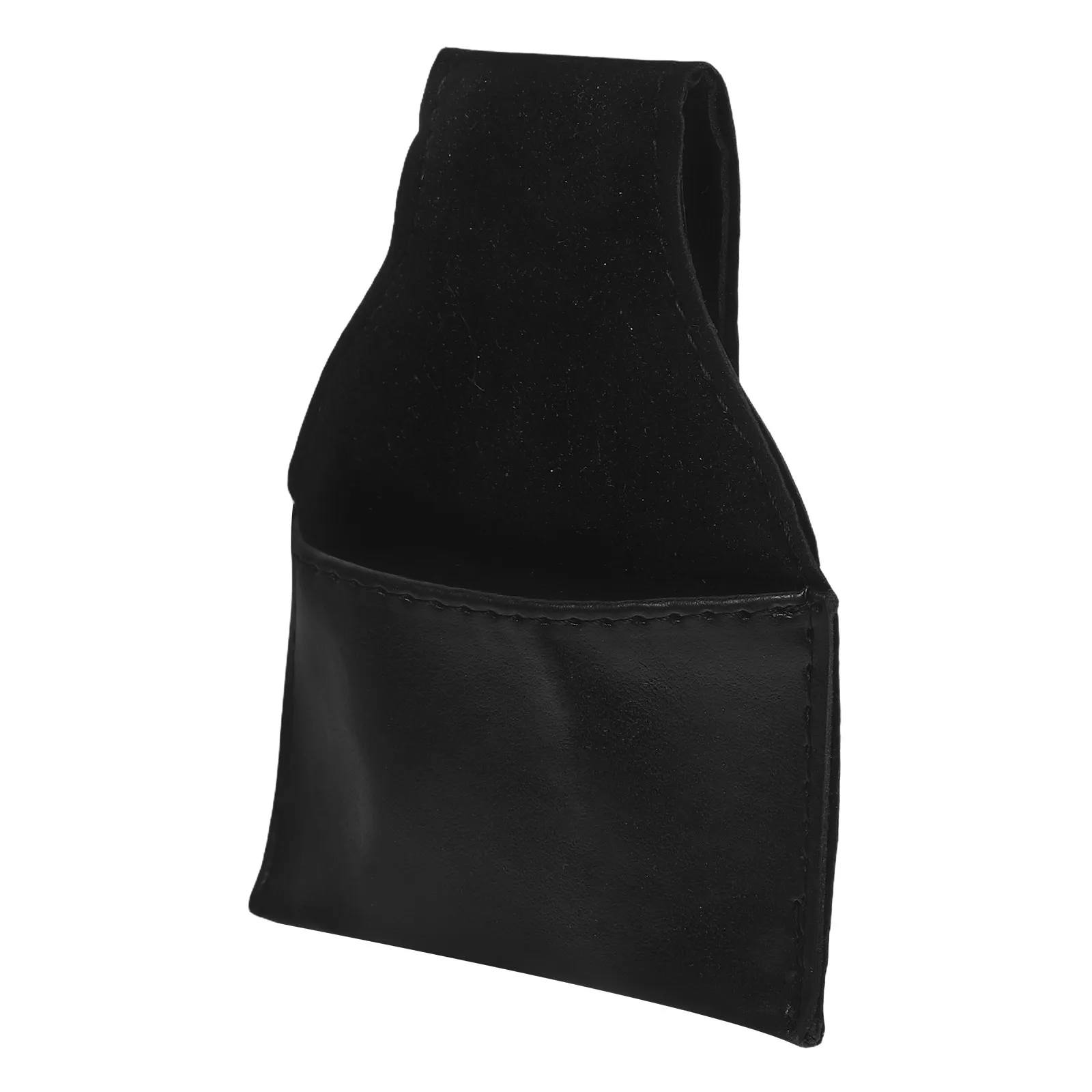 

Black PU Pool Chalk Holder Bag Portable Wear-Resistant Billiard Cue Accessory Belt Clip for Snooker Table Use