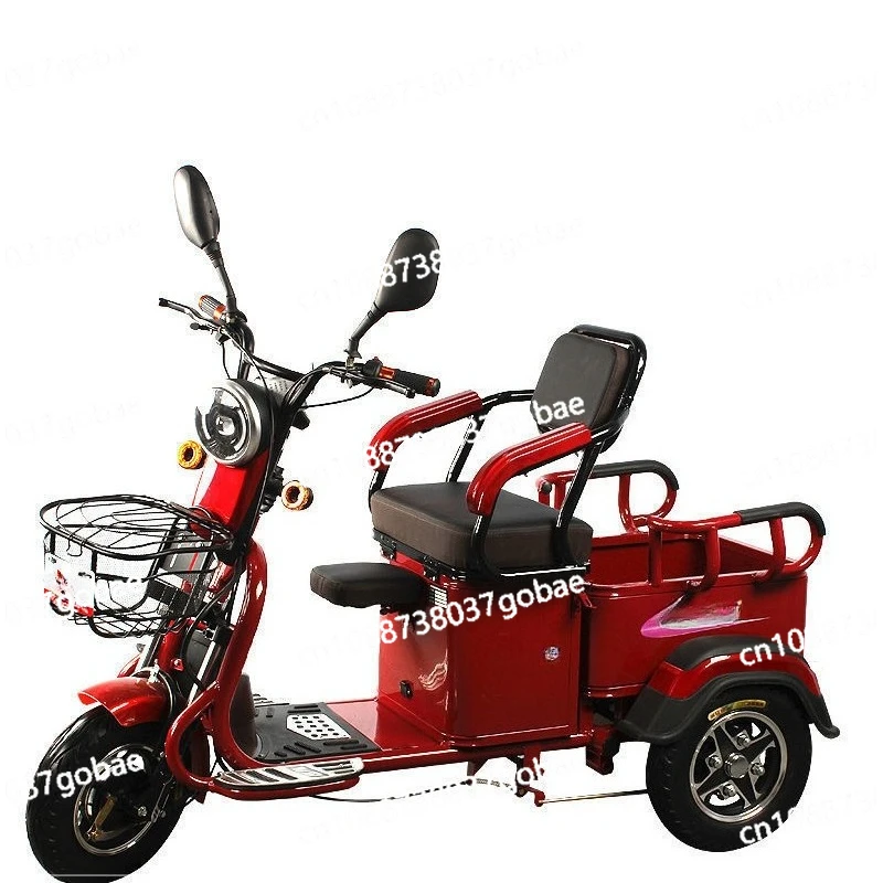 

Электрический трехколесный велосипед для взрослых, бытовой небольшой транспортный аккумулятор для отдыха, пассажирский и грузовой автомобиль двойного назначения