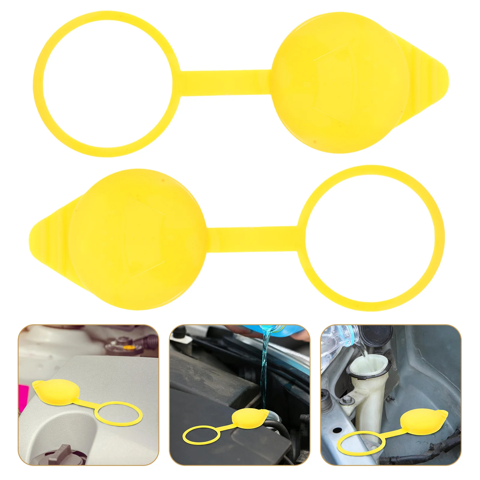 4 PCS Clean Reservoir Cap Car Window Washer Fluid Wiper Bottle Cover Cars Windshield Plastic Windscreen Universal Rear Plug Kit