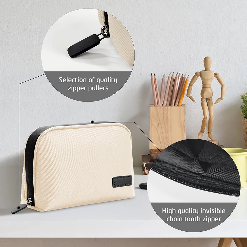 Borsa portaoggetti per cavi Organizzatore elettronico digitale impermeabile Borsa portaoggetti portatile per caricabatterie per linea dati USB Borsa per trucco da viaggio