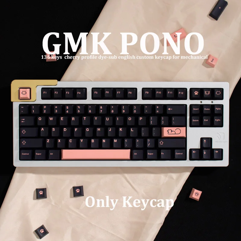 Imagem -02 - Gmk Pono-teclados Personalizados para Teclado Mecânico Conjunto Grande Perfil Cereja Pbt Keycap Dye-sub Inglês 61 64 68 75 84