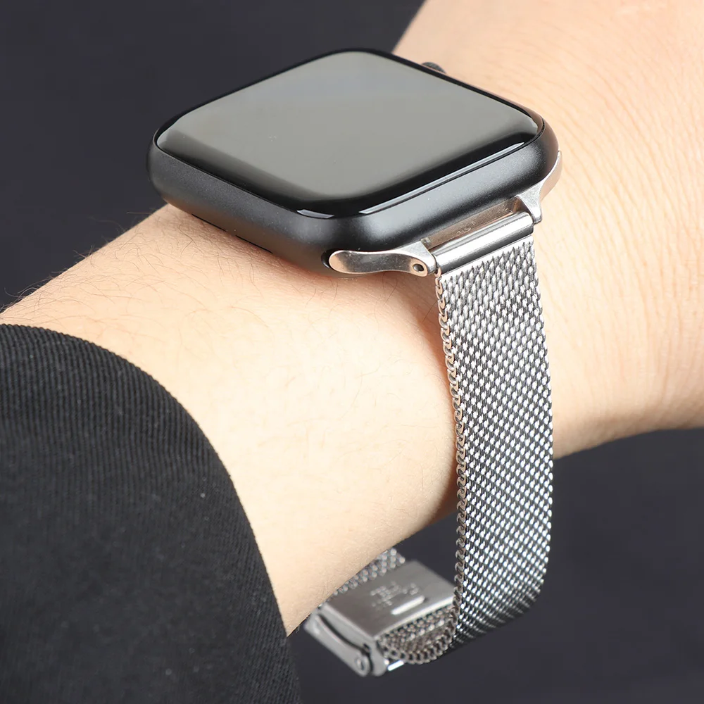 Dünnes Milanaise-Damenarmband für Apple Watch Band Ultra 3 2 49 mm. Armband iWatch Serie 11 10 9 8 7 SE 6 5 4 3 2 46/45/44/42/41/40 mm