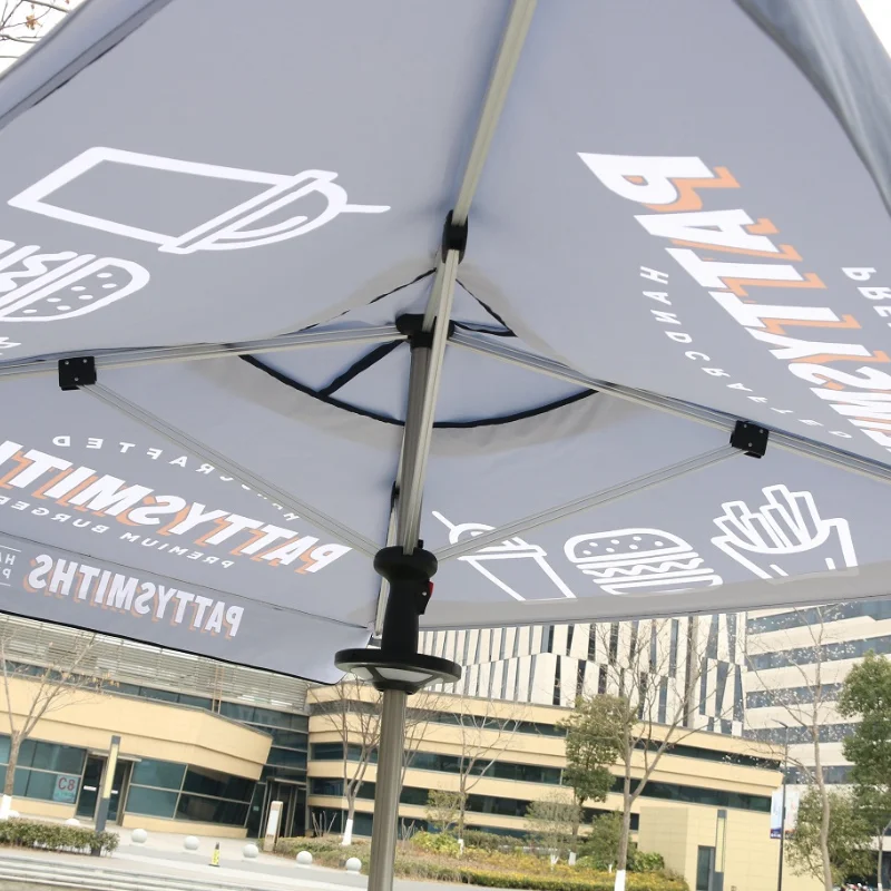 Outdoor 4 Panels Advertising Cafe Umbrella Custom Logo Printed Branded Foldable Sun Shade Garden Golf Parasol Beach Portable