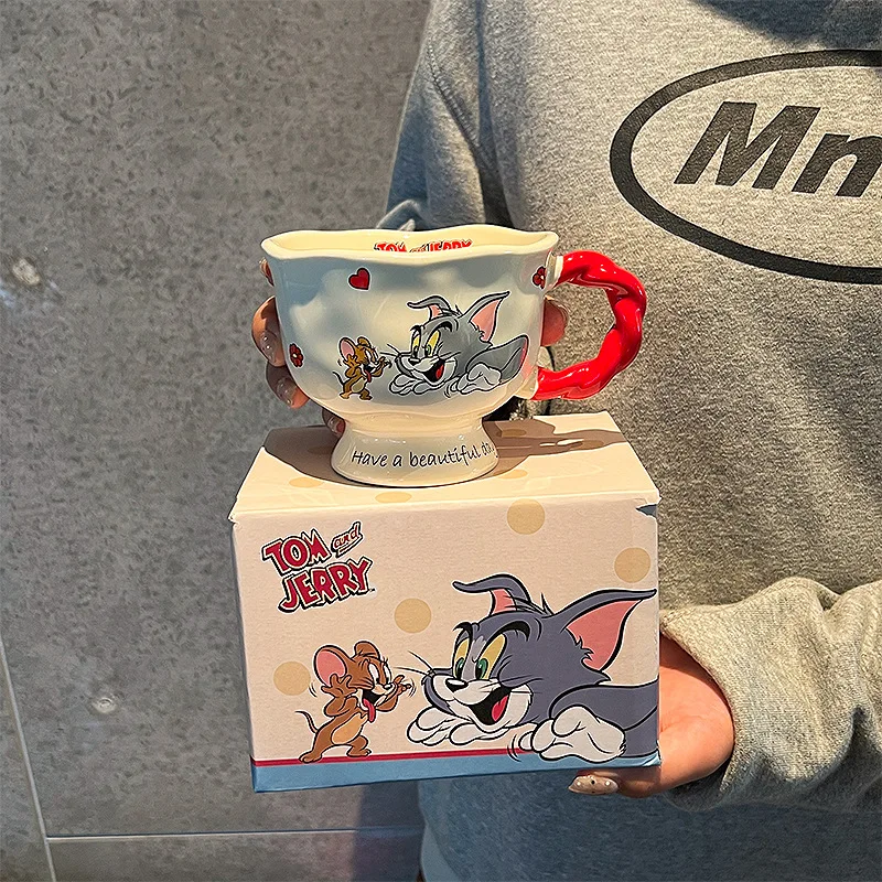 2024 New Hot Selling Disney Tom And Jerry 360ml Ceramic Mug Household Kitchen Water Cup Office Coffee Breakfast Milk Cup Gifts