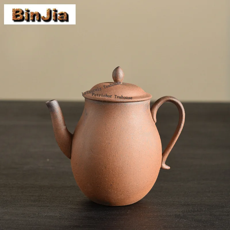 

150ml Coarse Pottery Old Rock Mud Teapot Traditional Tea Infuser Pot Tea Soaking Kettle With Ball Hole Drinkware Collection