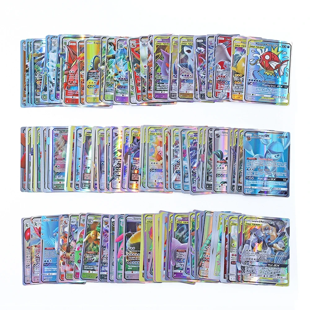 20-100pcs Pokemon Cards GX Tag Team Vmax Mega Shining French Game Battle Carte Trading Collection English Cards Toys Kids Gifts