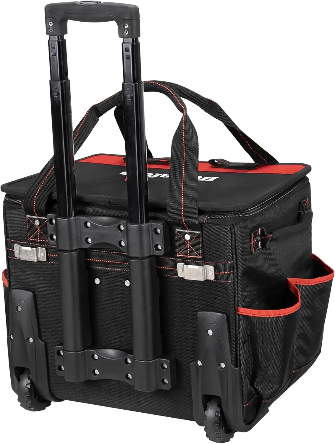 Hultafors Work Gear HT5572 Roller Tool Bag, 16 Pockets, Heavy Duty Ballistic Polyester Tool Carrier, Heavy Duty Threaded Wheels,