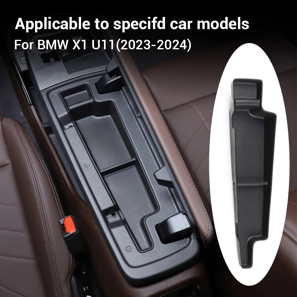 Für BMW X1 U11 Mittelkonsole Organizer Fach 2023 2024 U11 Untere Konsole Organizer Fach TPE Unter Konsole Lagerung box Tasse Halter