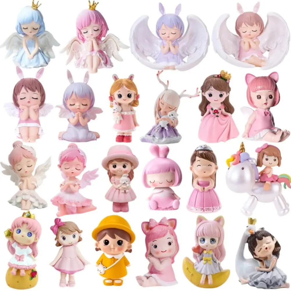 Fashion PVC Anime Figure Cake Topper Girl DIY Angel Cake Topper Cake Decorating Supplies Colorful Cake Decorate Home