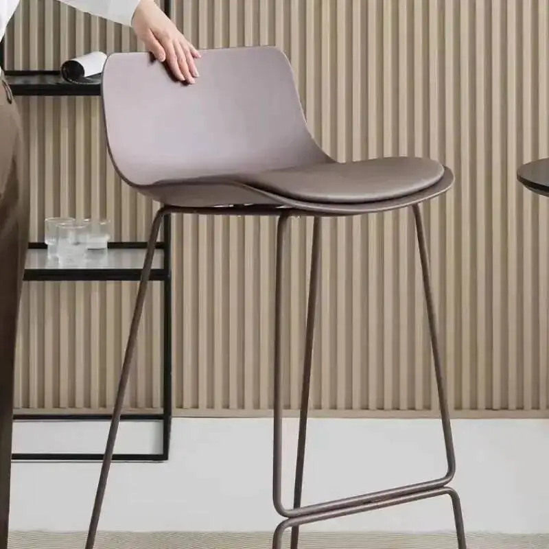 Sillas modernas de oficina, sillas de diseño para comedor, accesorios de lujo, sillas de bar para cocina, banqueta de cuero PU, muebles comerciales YQ50BC