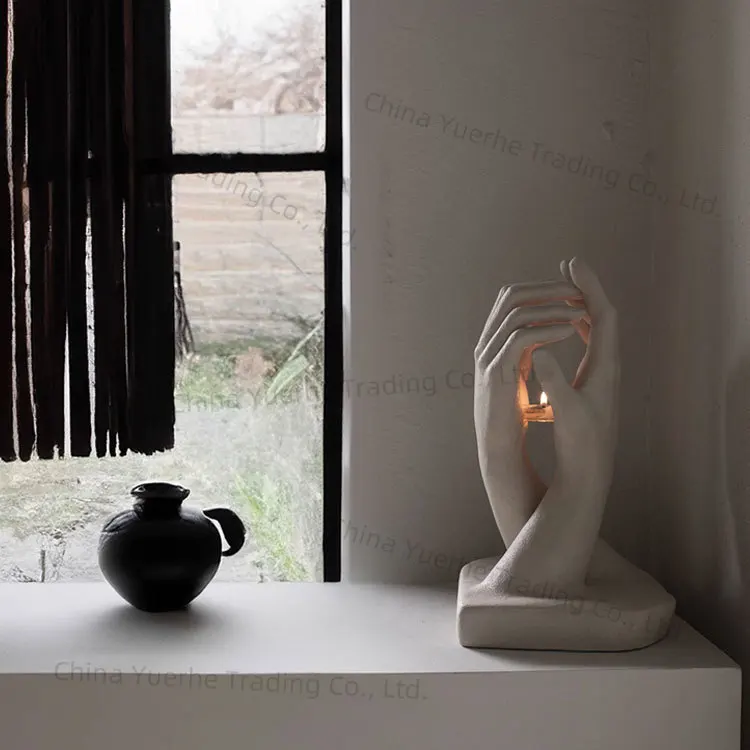 

Handmade creative candlestick ornament home living room bedroom aromatherapy medieval art niche fragrance