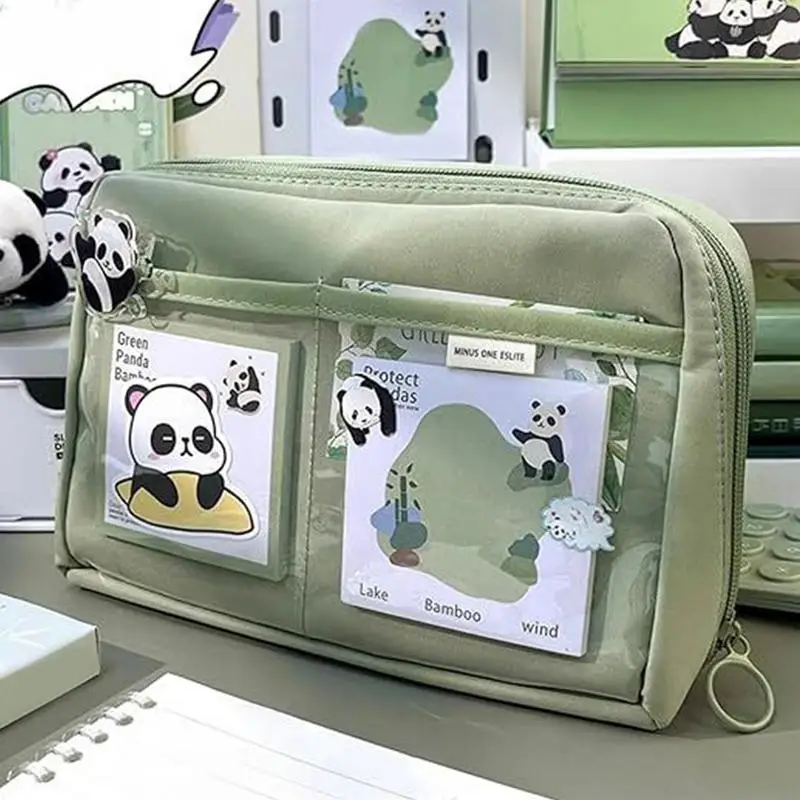 panda-materiale-scolastico-set-di-cancelleria-forniture-per-lo-studio-carino-set-di-cancelleria-righello-notebook-portachiavi-penne-astuccio-adesivi-con-linguette