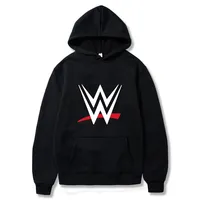 New WWE American Logo Printing Men's Loose Hoodie Women Fashion Pullover Hoody Casual Sweatshirt Men's Long Sleeve Streetwear