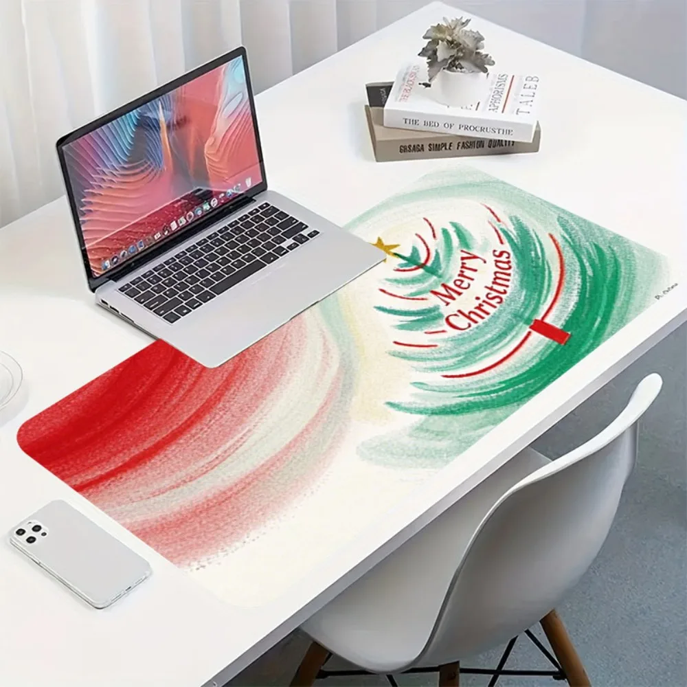Christmas Tree Pattern Extended Gaming Mouse Pad Ultrafine Surface Non-slip