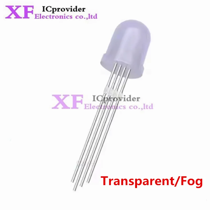 10pcs 10mm 4pins full-color RGB LED Common Anode / Cathode Transparent / Fog F10 Tri-Color Light Emitting Diode Red Green Blue