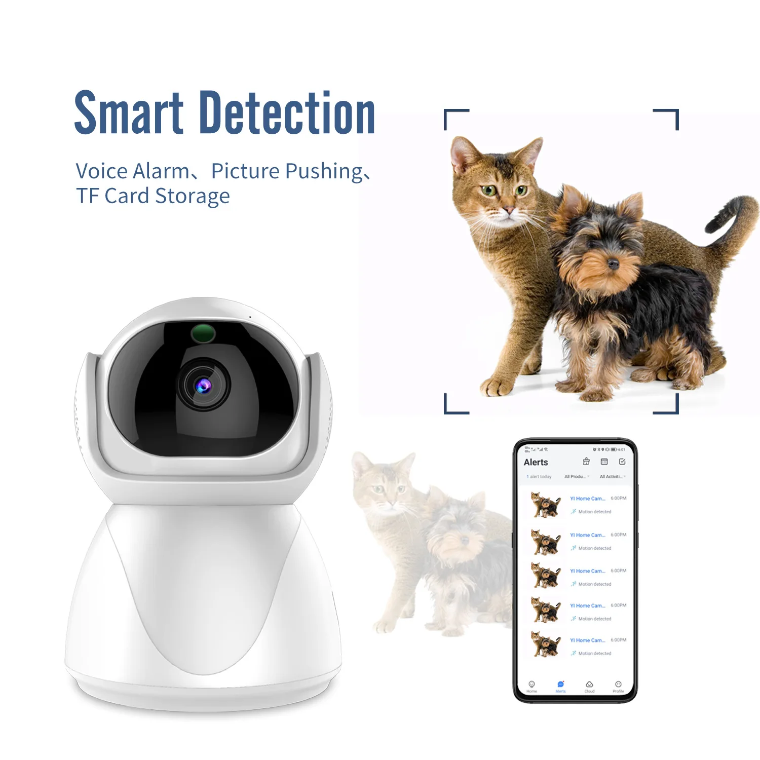 

Smart Tracking Camera 20fps HD, 355° Panoramic, 10m Night Vision, Hotspot Function, 2-Way Audio, Multi-Mount IP Cam