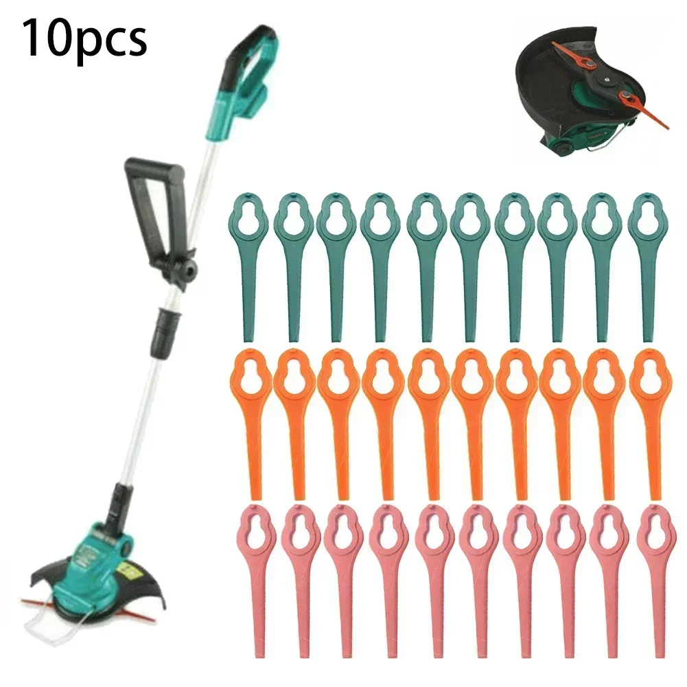 10pcs Lawn Mower Blades for Aldi Ferrex FAR 20-1 20V/40V Cordless String Trimmer Replacement Accessories Garden Tools Parts