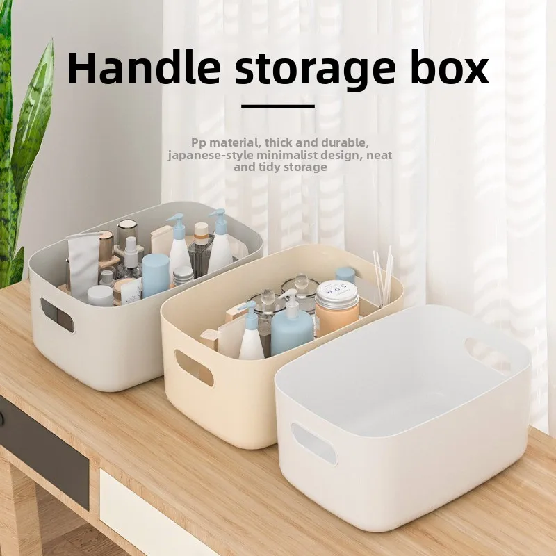 Caja Organizadora de Cosméticos para el Hogar, Cesta de Almacenamiento de Aperitivos para Escritorio, Cesta de Almacenamiento para Cocina y Baño, Caja de Almacenamiento de Plástico para Artículos Diversos