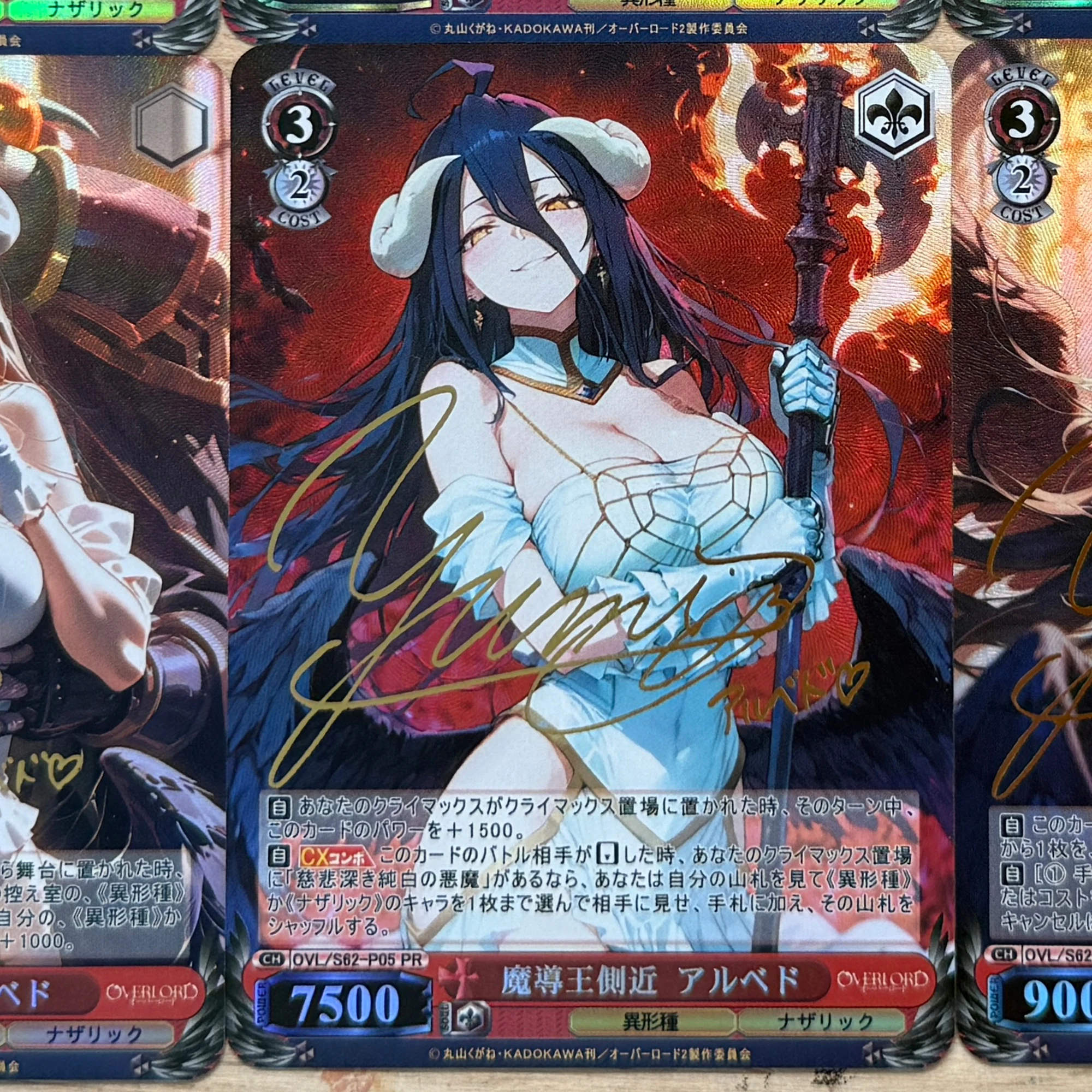 6 قطعة/المجموعة Diy بها بنفسك قصة آلهة ذاتية الصنع Albedo Ws جمع بطاقة الانكسار اللون فلاش الذهب الساخن توقيع بطاقة ألبيدو بطاقة هدية #6