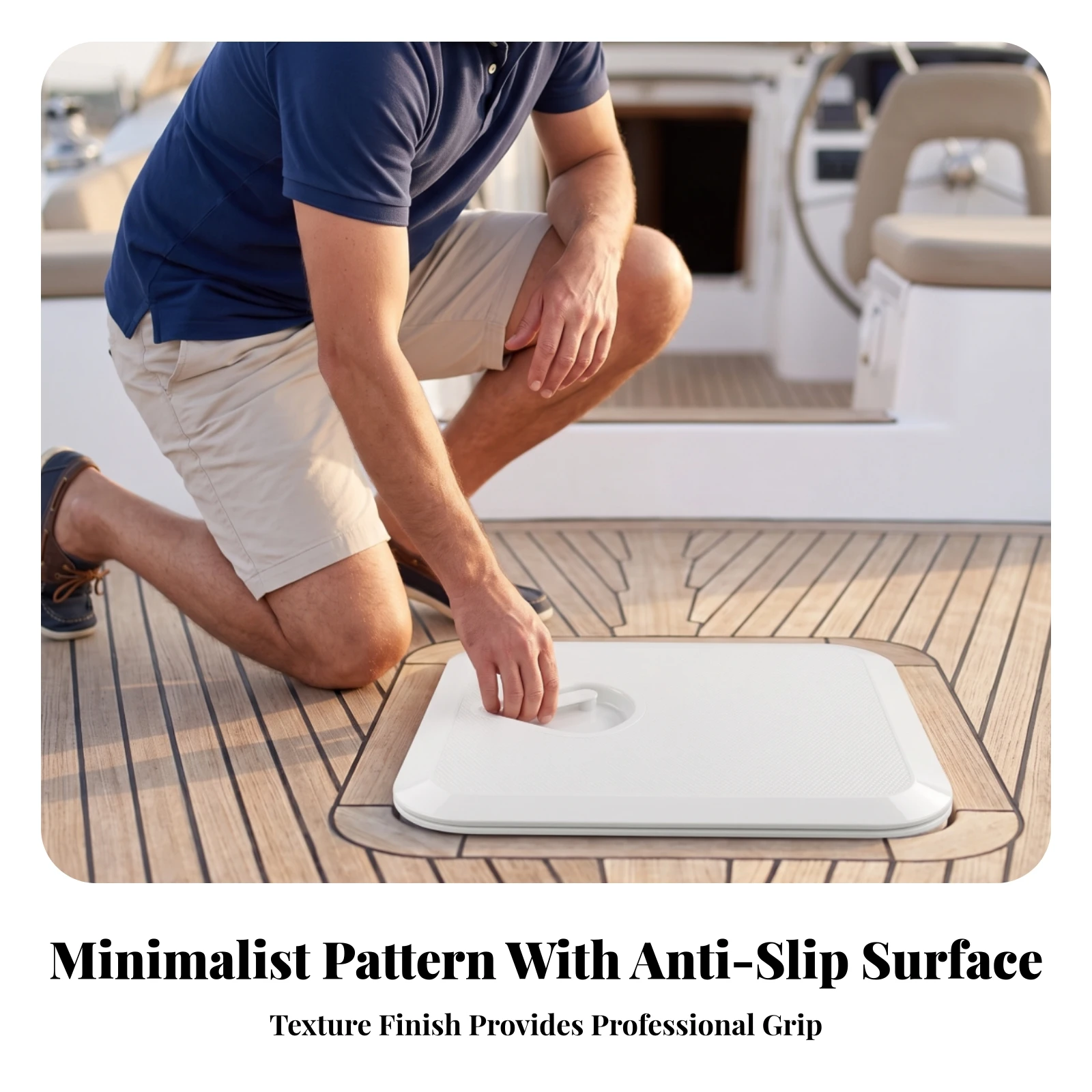 Marine Deck Access Hatch Non-Slip Boat Hatch with Rubber Seal Marine Access Door with Hinged Lid Heavy Duty for Yacht Builders