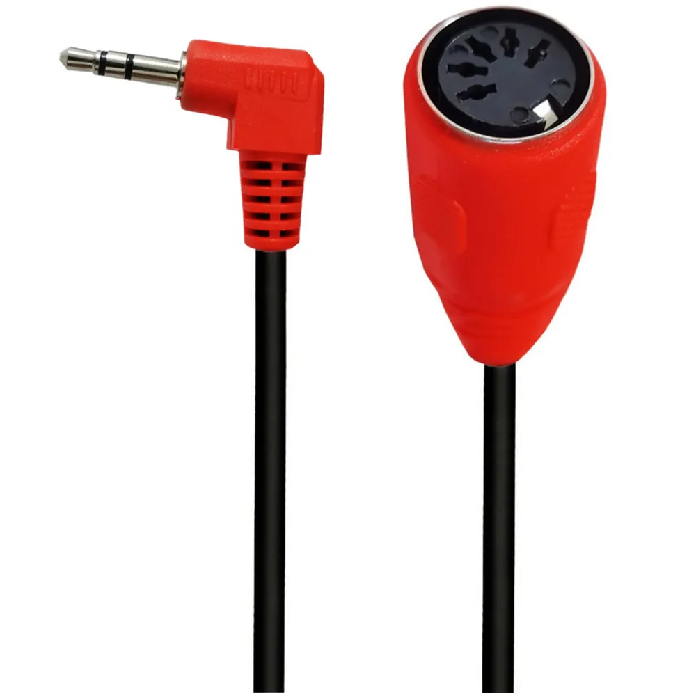 Elbow 5-pin Din MIDI male to 3.5mm male 5Pin Din female to 3.5mm male Plug Stereo Jack Audio Adapter Cable 50cm 150cm 300cm