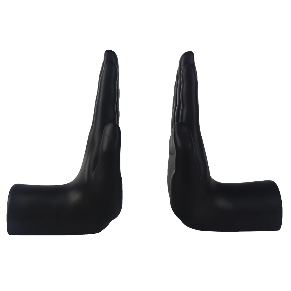 Decorative Bookends Hands Bookends, Black Book Ends Heavy Book Supports, Unique Bookends Decor for Office Home Desk Bookrack