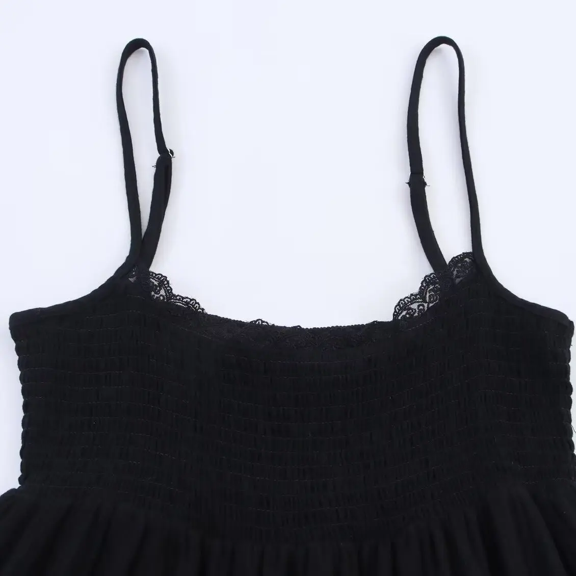 Faionable Lace Decorated ort Dr JNLEAOG Lente Nieuwe Dames Casual H-Line Sle Tee-Quarter Sve Polyester Dr