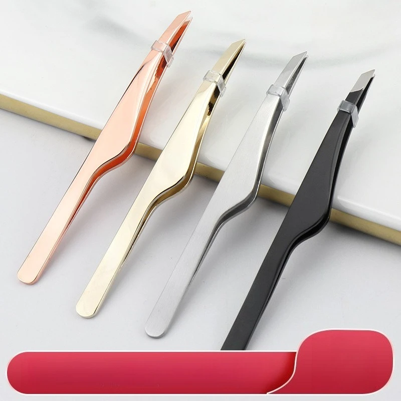 ที่หนีบคิ้วสแตนเลส ที่หนีบขนตา สติ๊กเกอร์ติดตาสองชั้น แหนบแต่งหน้า ปลายเฉียง ปลายแบน ปลายแหลม รูปทรงดอกกุหลาบ อุปกรณ์แต่งหน้า