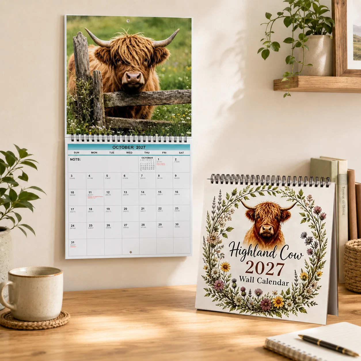1pc 2027 Wall Calendar for Both Home And Office, 12-Month Monthly Planner, Perfect Gift for Birthdays, Christmas, New Year